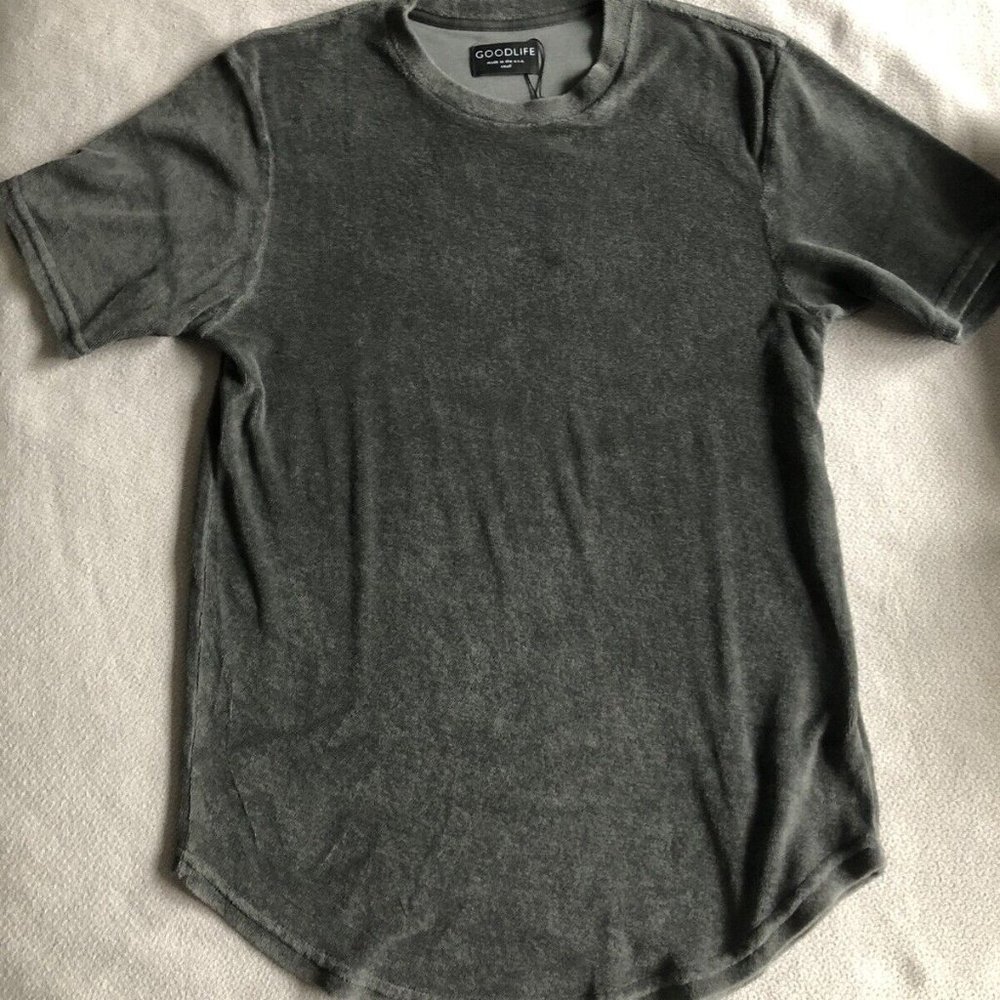 BNWT Goodlife reverse terry scallop hem shirt size Small